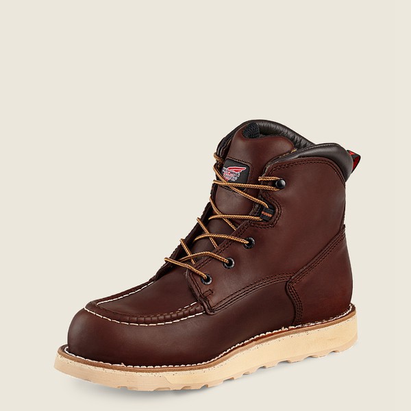 Red Wing Work Boots Mens Brown - Traction Tred - 6-inch Waterproof Soft Toe - 4765913-ZJ